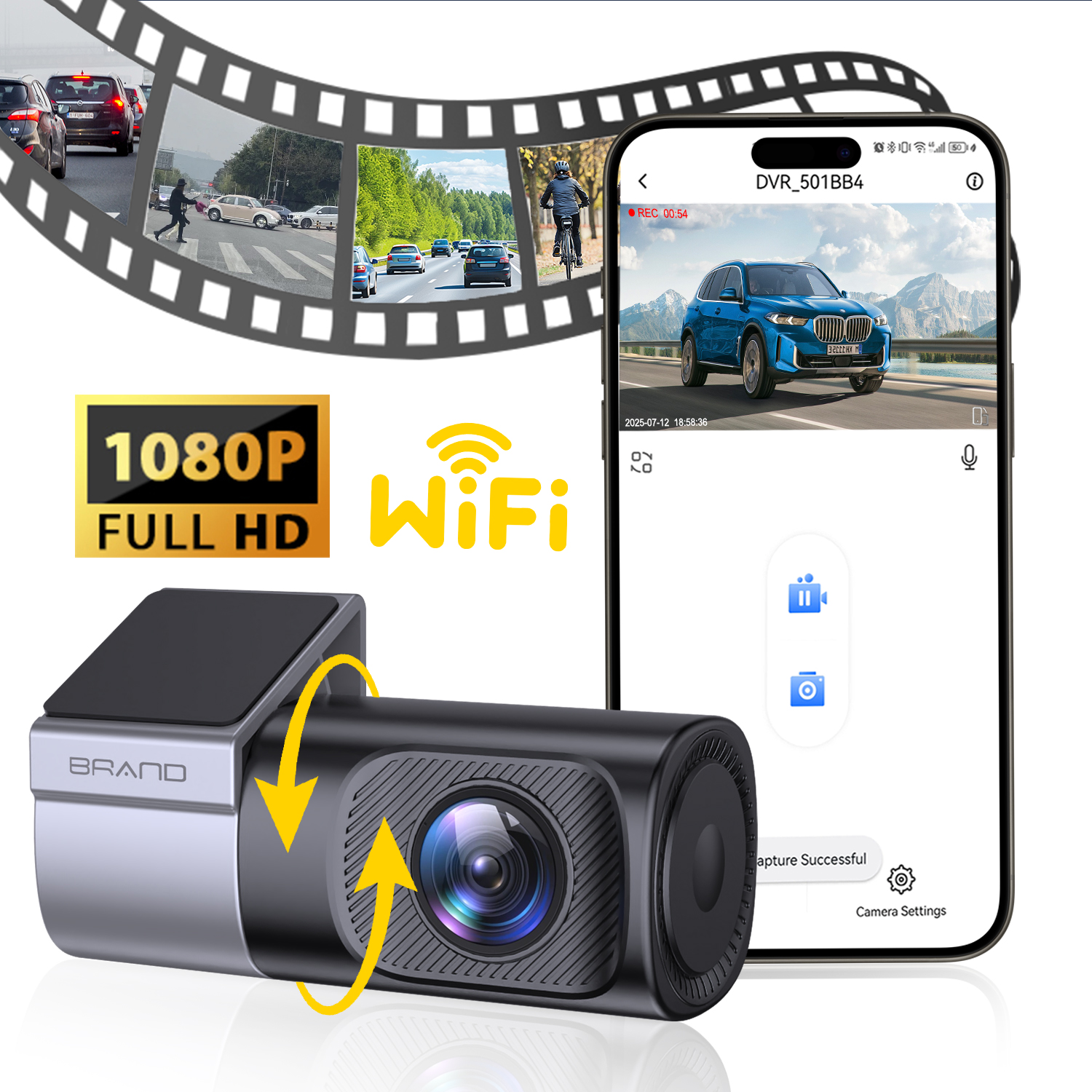 Panoramic Dash Cam 360 - НОВЫЙ автомобильный видеорегистратор 1080P HD 360