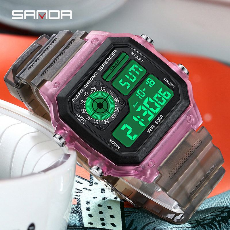 Electronic Gift - Модные женские электронные часы Sanda Top