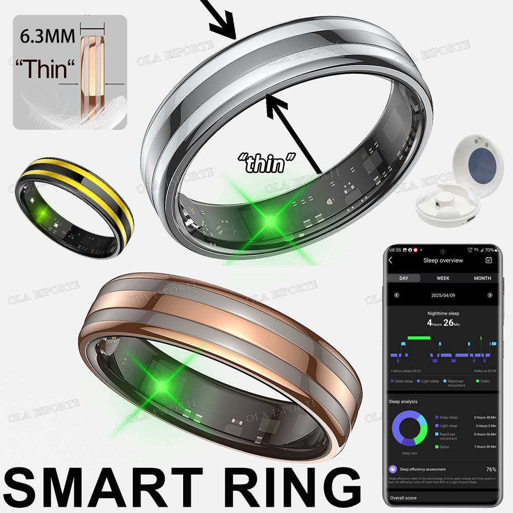 Smart Ring Health - Умное кольцо с датчиком жестов, водонепроницаемое,