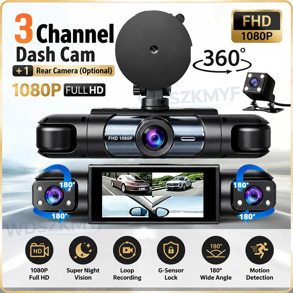Panoramic Dash Cam 360 - HD 1080P 3/4H 360 ° Панорамный