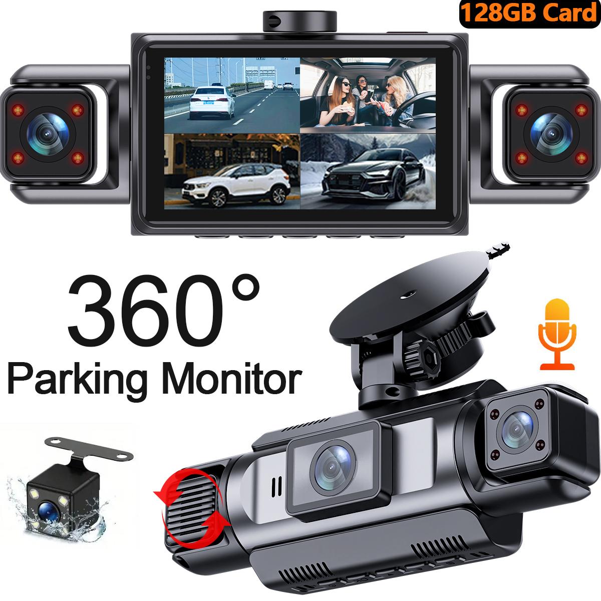 Panoramic Dash Cam 360 - Автомобильный видеорегистратор DashCam, видеорегистратор, 4 канала,