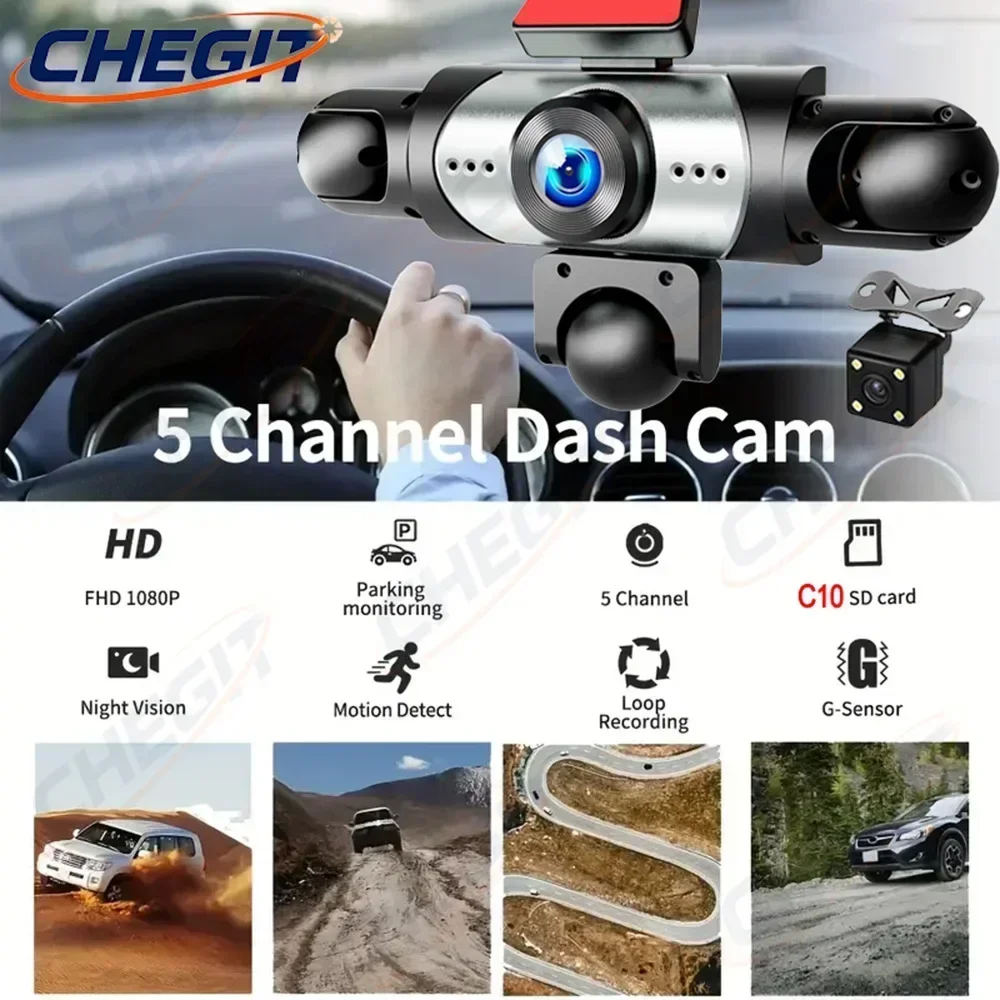 Новая 5-камерная видеокамера д – обзор и цена Panoramic Dash Cam 360
