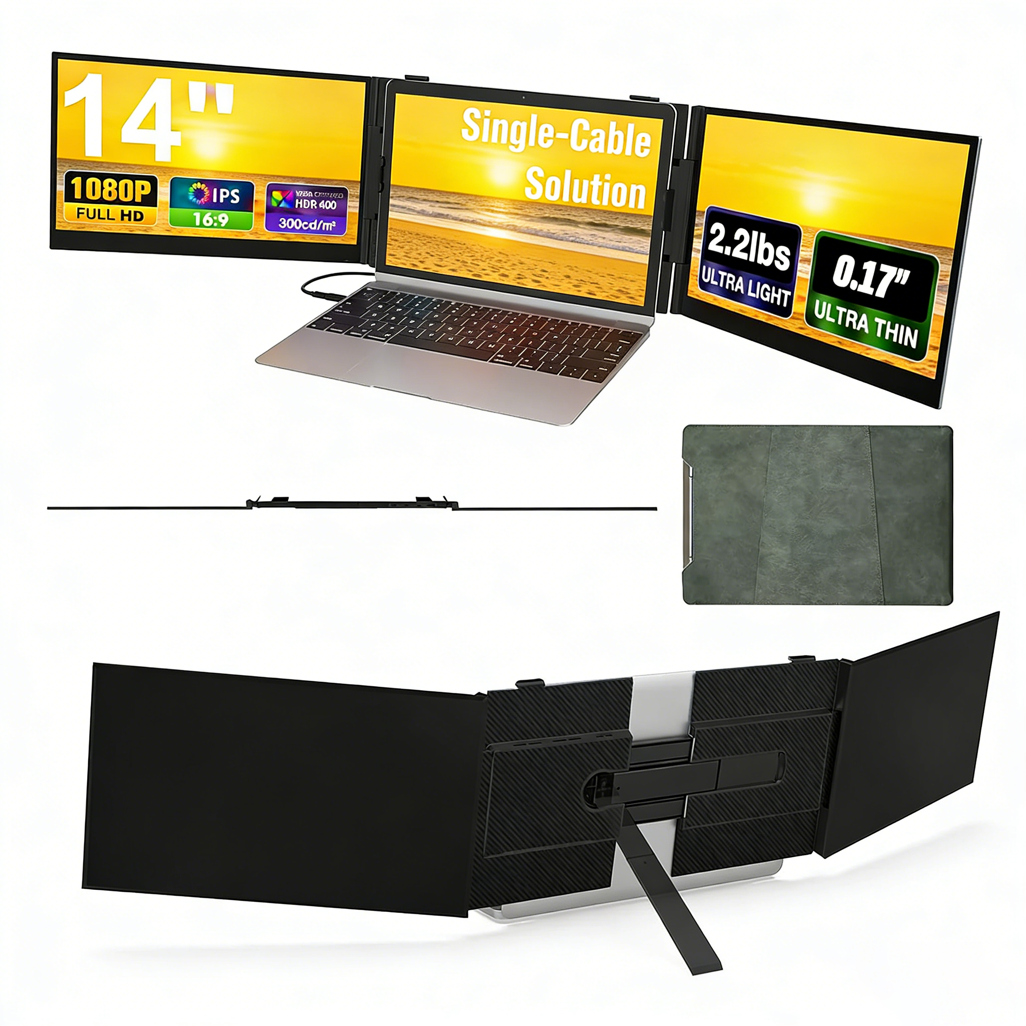 Двойной 14-дюймовый LCD-монито – обзор и цена Electronics And Gadgets C
