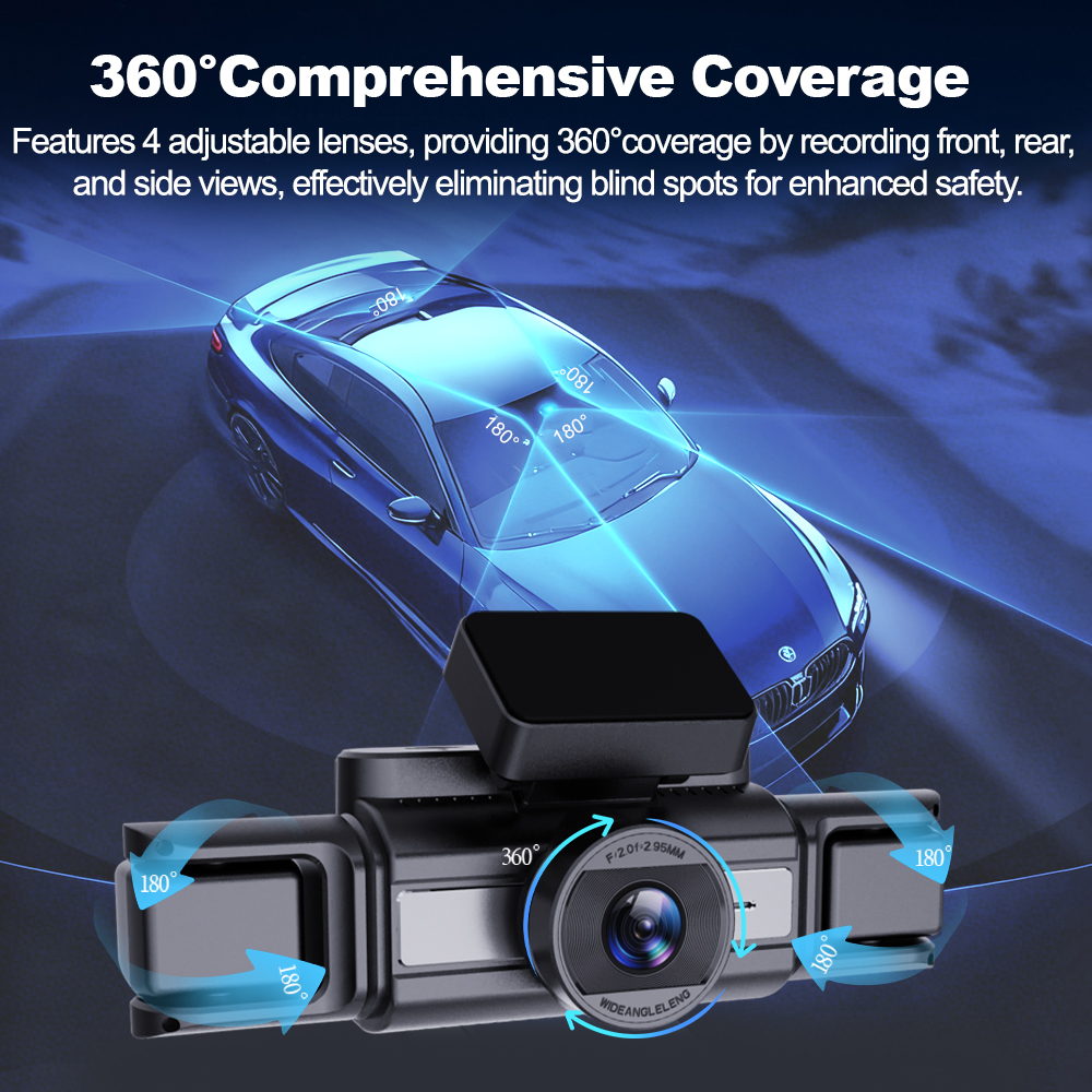 Видеорегистратор BEPOCAM 4K с  – обзор и цена Panoramic Dash Cam 360