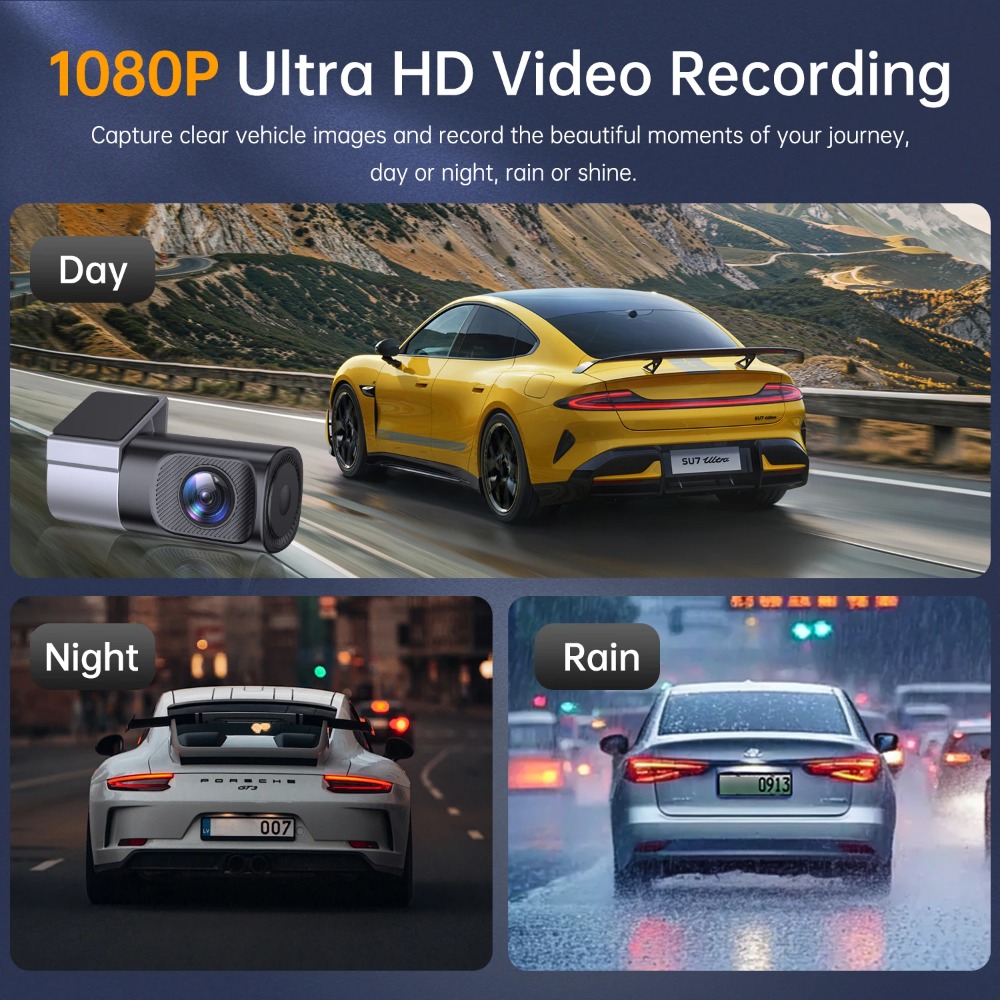 Мини-видеорегистратор 1080P Ul – обзор и цена Panoramic Dash Cam 360
