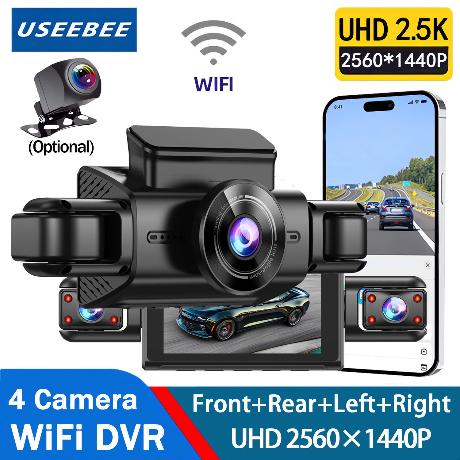 360-градусный 4-камерный видео – обзор и цена Panoramic Dash Cam 360