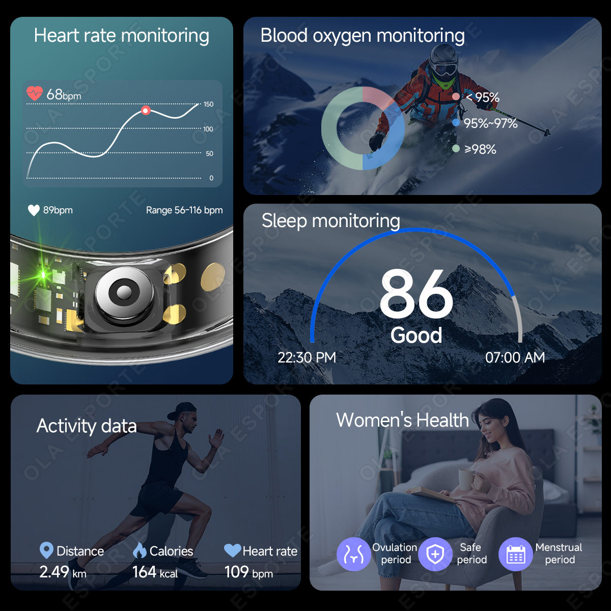 Умное кольцо R10 с зарядным че – обзор и цена Smart Ring Health