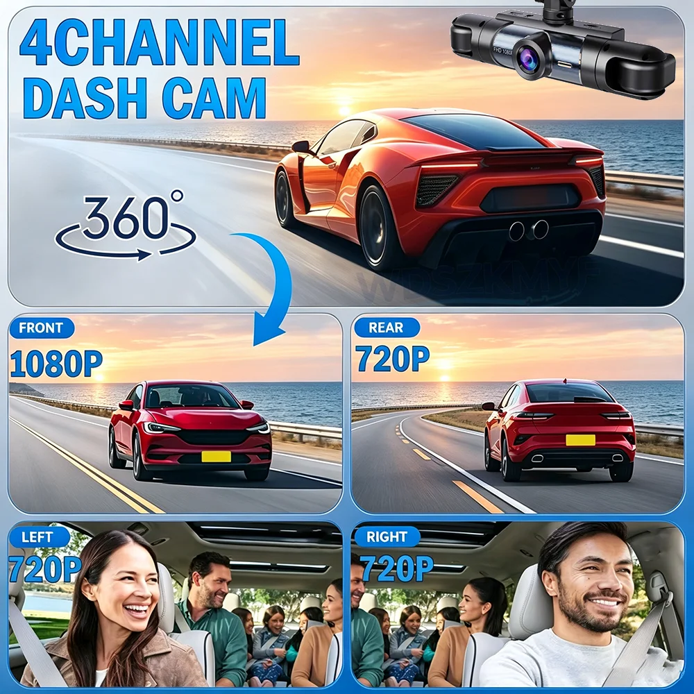 HD 1080P 3/4H 360 °   Панорамн – обзор и цена Panoramic Dash Cam 360